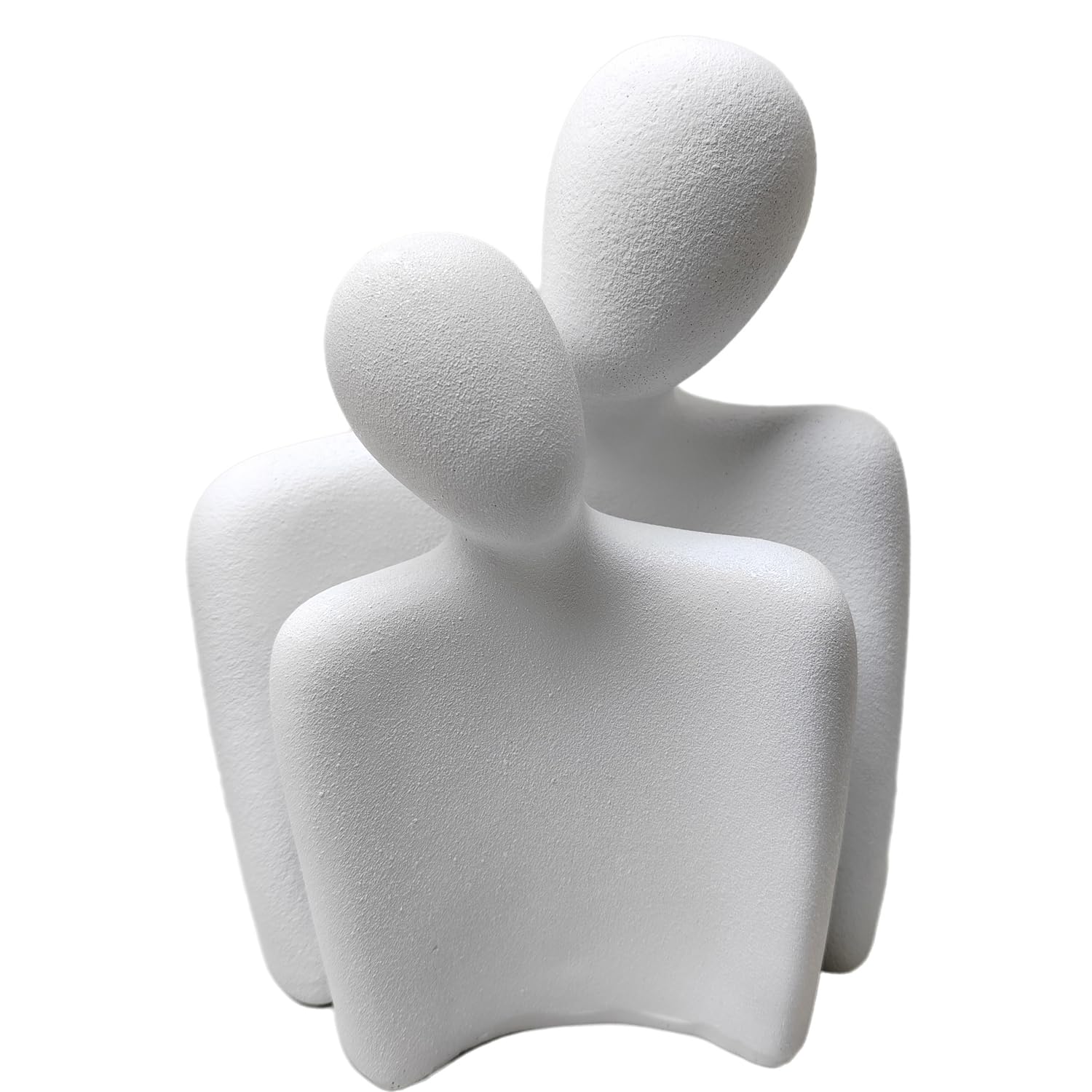 PIGPIGFLY Couple Hugging Statue, Decorative Figures,Living Room,Home Store Decoration,Modern Abstract Art Sculptures Decoration,Office Decorations,Polyresin,Gift(White/18cm)