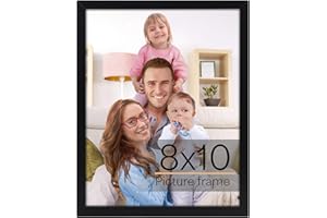 Giftgarden 8x10 Picture Frame Black, 8 by 10 Thin Photo Frame for Wall Tabletop Display, Single
