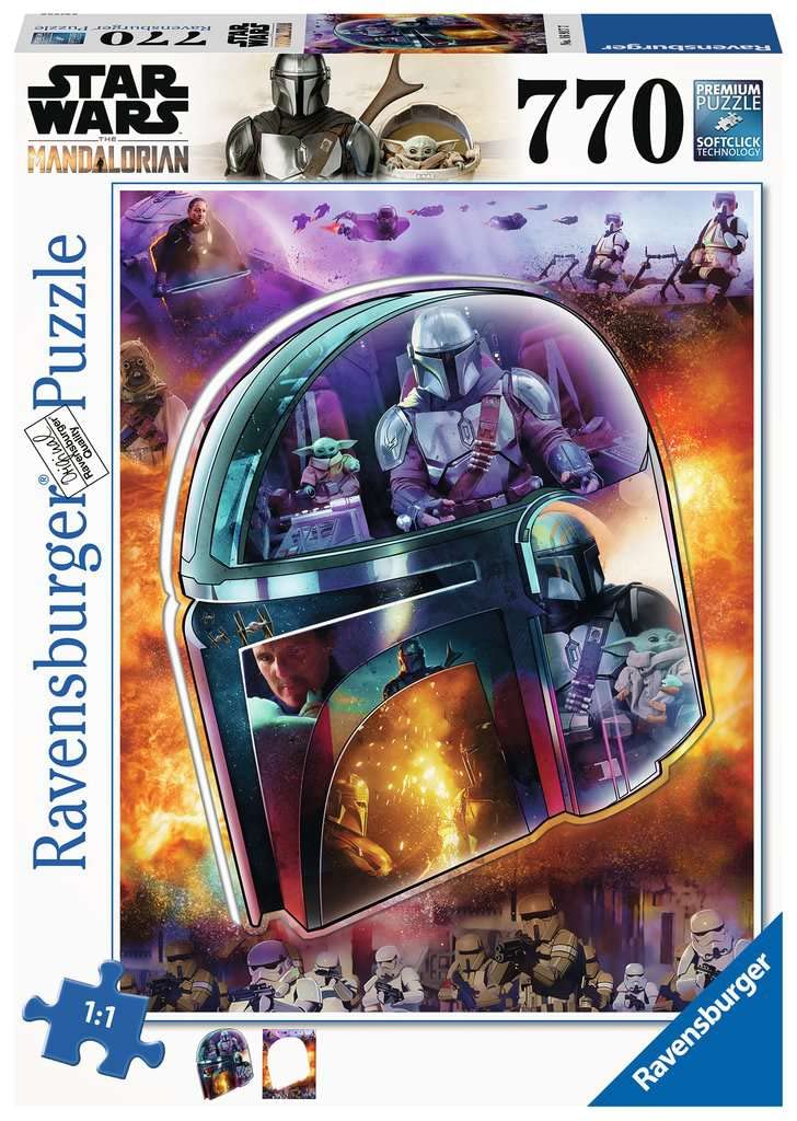 Ravensburger Star Wars The Mandalorian: Helmet 770 Piece Large Format Jigsaw Puzzle for Adults - 16917 - Every Piece is Unique, Softclick Technology Means Pieces Fit Together Perfectly