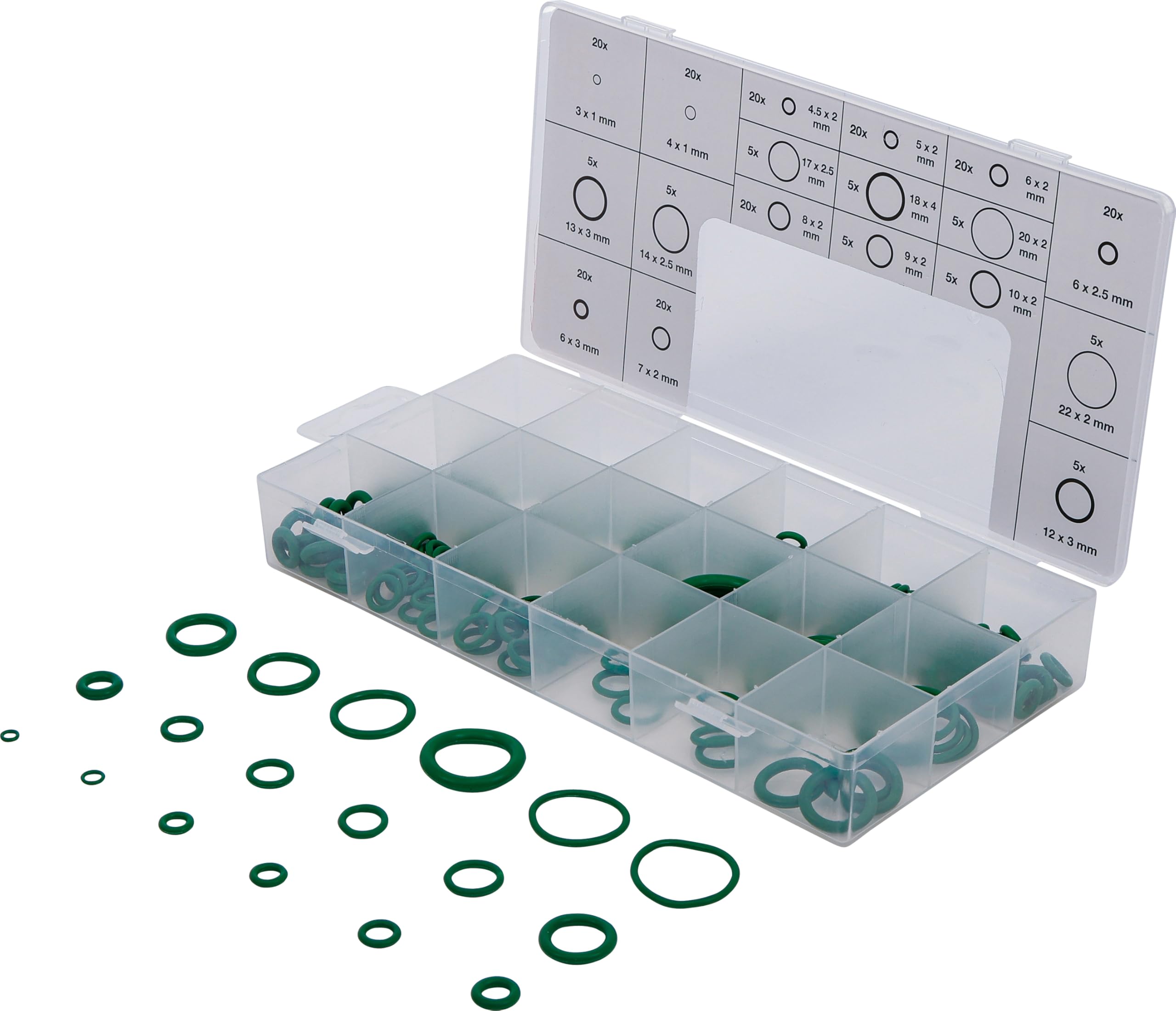 BGS 8121 | O-Ring Assortment | Ø 3 - 22 mm | 225 pcs.