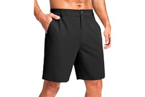 Pudolla Men's Casual Shorts 7"/9"/5" Lightweight Golf Shorts with 3 Pockets Stretch Quick Dry Comfy Work Shorts