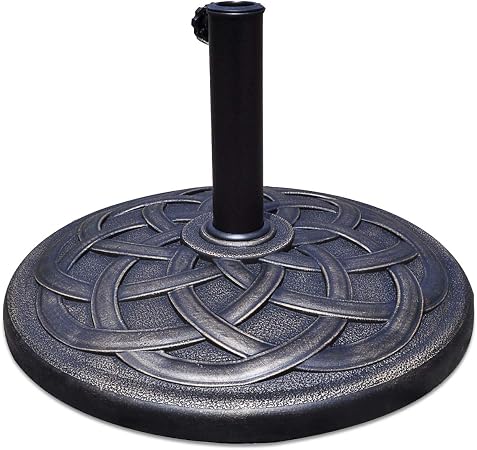Amazon Com Giantex 43lbs Patio Market Umbrella Base Heavy Duty Outdoor Stand Cast Iron Umbrella Holder For Garden Beach Classic Round Umbrella Standing Deck Porch Garden Outdoor