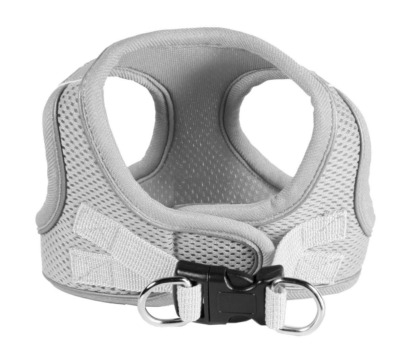 Hip Doggie HD-6EZMGY-L Sport Mesh Grey EZ Reflective Harness Vest L Dog Harness