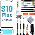 Tpyag Screen Replacement for Samsung Galaxy S10 Plus,Replacement Screen for Galaxy S10 Plus Series 6.4 inch,Screen Repair Kit with Waterproof Adhesive(NO OLED & Touch Digitizer)