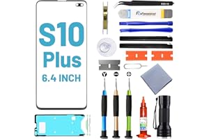 Tpyag Screen Replacement for Samsung Galaxy S10 Plus,Replacement Screen for Galaxy S10 Plus Series 6.4 inch,Screen Repair Kit with Waterproof Adhesive(NO OLED & Touch Digitizer)