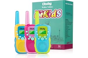 Obuby Toys for 3-12 Year Old Boys Walkie Talkies for Kids 22 Channels 2 Way Radio Gifts Toys with Backlit LCD Flashlight 3 KMs Range Gift Toys for Age 3 up Boy and Girls to Outside , Hiking, Camping