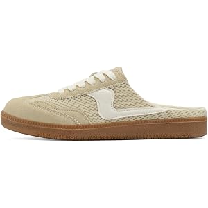 Tigeridea Mesh Mule Sneakers for Women Casual Tennis Shoes | Lace up Comfortable Women's Fashion Sneakers Mules with Cushion
