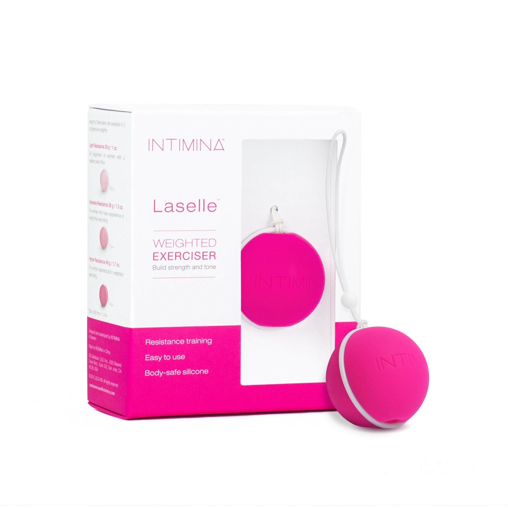 Intimina Laselle Exerciser 48g - Advanced Weighted Ball for Experts - Pelvic Exercise Equipment for Women’s Bladder Control