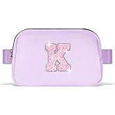 Uygafly Gifts for Teenage Girls,Girl Stuff Teen Girls Initial Fanny Pack | Travel Monogrammed Crossbody Bag | 6 7 8 9 10 11 12 13 14 15 Years Old Girl Trendy Stuff | Lavender,Initial K