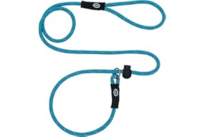 Hiado Slip Lead Dog Leash Reflective with Stopper Loop Rope Training No Pull for Small Medium Large Dogs 4ft SkyBlue