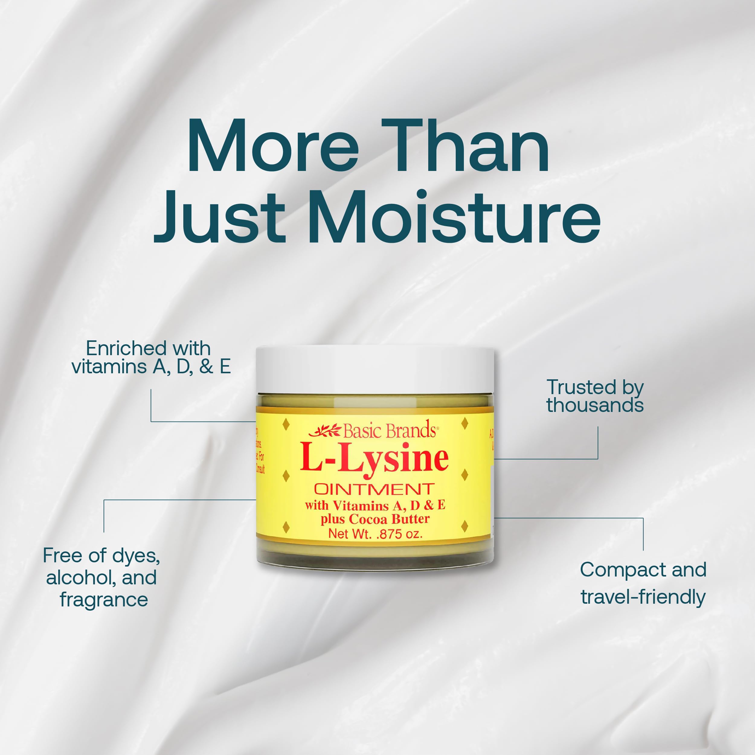 Basic Organics L-Lysine Lip Ointment, 0.875 oz