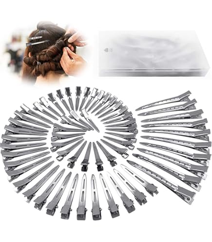 Amazon.com : 50pcs Metal Double Prong pin Curl Hair Clips 