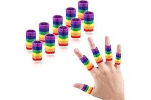 EDNYZAKRN 10Pcs Finger Compression Sleeves Support, Finger Sleeve Protectors Cots Thumb Brace for Trigger Finger Arthritis Swelling Basketball Sport, Breathable Elastic Pain Relief