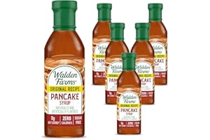 Walden Farms Original Recipe Pancake Syrup, Zero Calories, Vegan, Kosher, Keto Friendly, Gluten Free, 12 Fluid Ounce (Pack of 6)