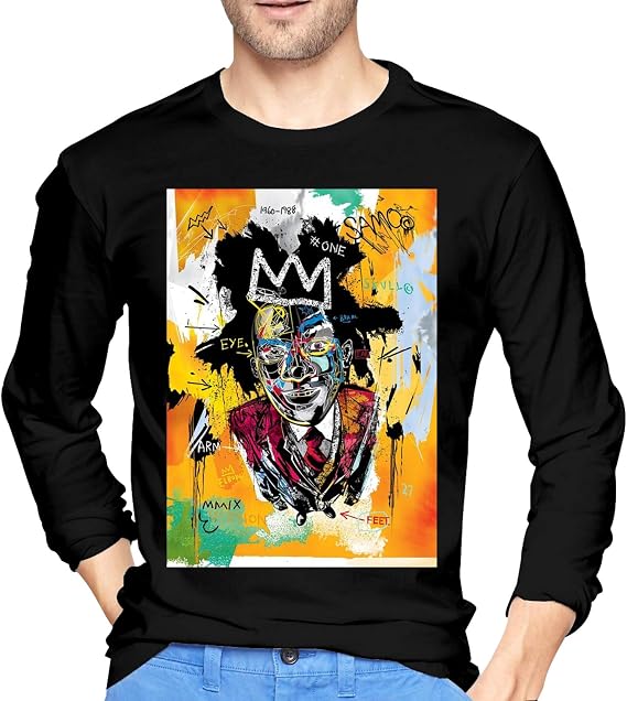 Jean Michel Basquiat Men Graphic TShirt Long