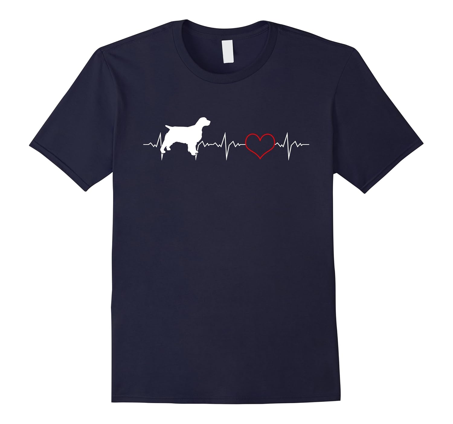 Dogs Heartbeat English Springer Spaniel Dog Owner Shirt-ANZ