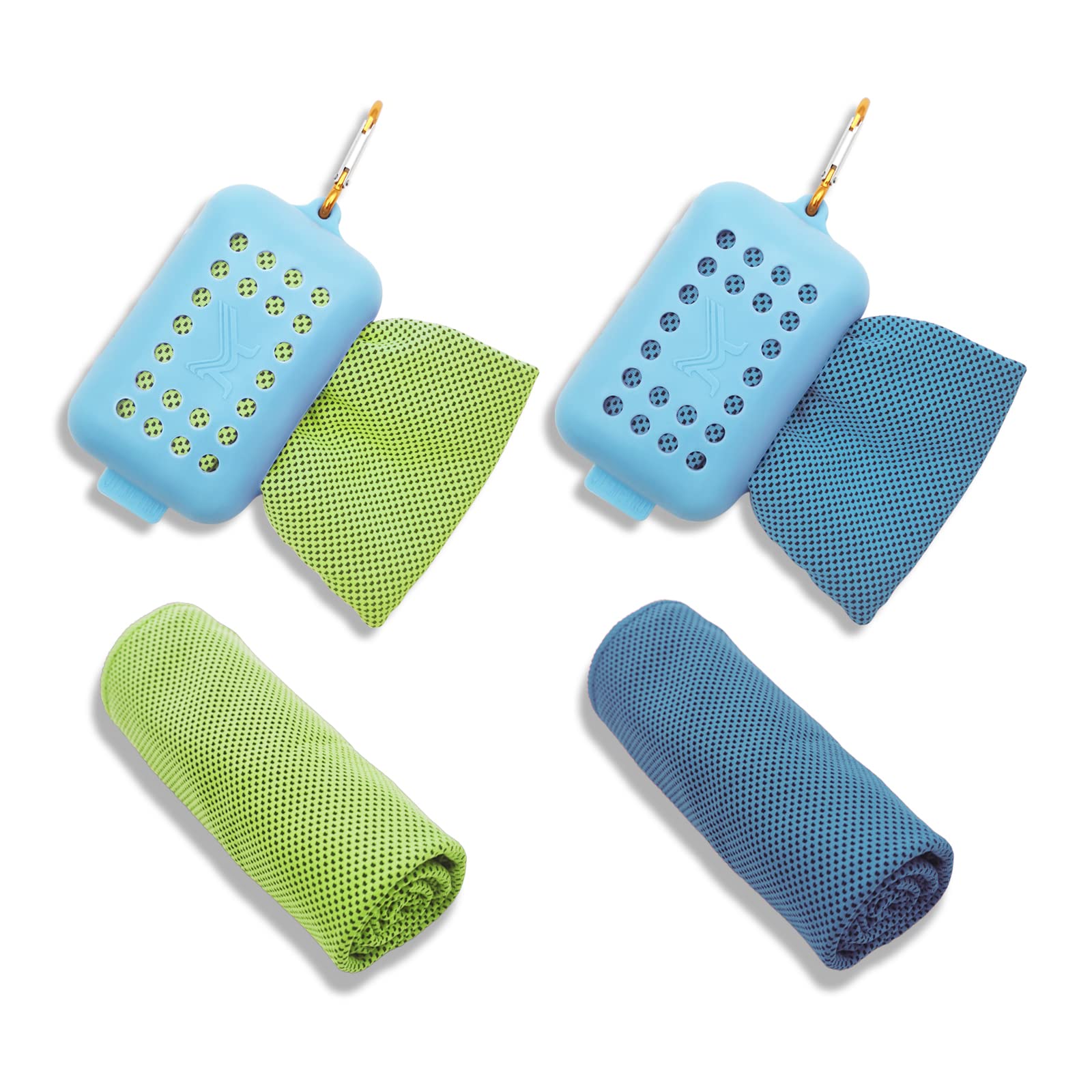 LYFJXX 2 Pcs cooling towel Soft microfiber Breathable Chilly ice towel 40" x 12" Quick Dry Fitness Towel for Yoga,Running,Gym Fitness,Camping,Sports,Workout,Travel&More Activities(Style3)