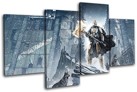 Bold Bloc Design - Destiny Rise of Iron XBOX ONE PS4 Gaming 120x68cm MULTI Leinwand Kunstdruck Box gerahmte Bild Wand hangen 