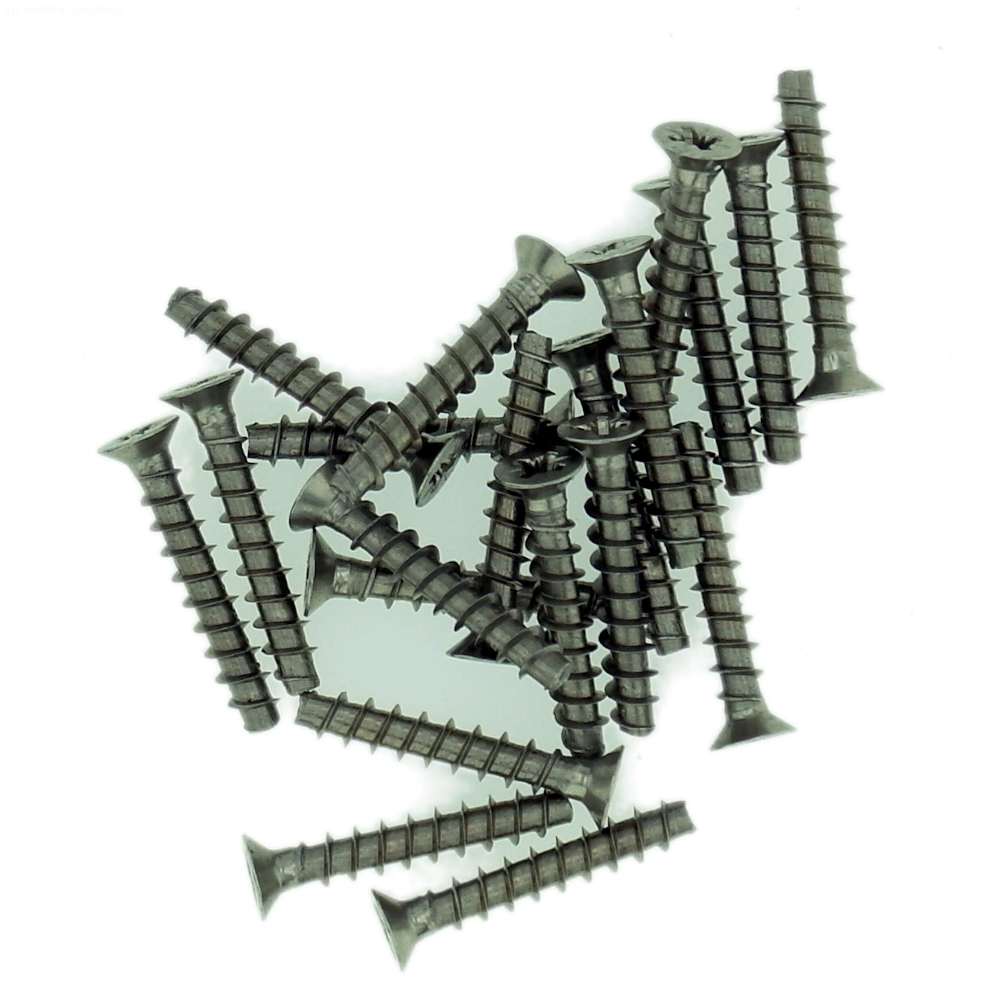 D4 (4mm x 16mm) Pozi Countersunk Screws for Plastic (Trilobular) - Stainless Steel (A2) (Pack of 20)