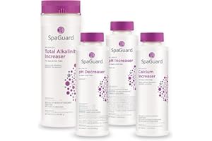 SpaGuard Balancer Bundle for Spas & Hot Tubs, pH Decreaser, pH Increaser, Alkalinity Increaser, Calcium Increaser, 1 Pack