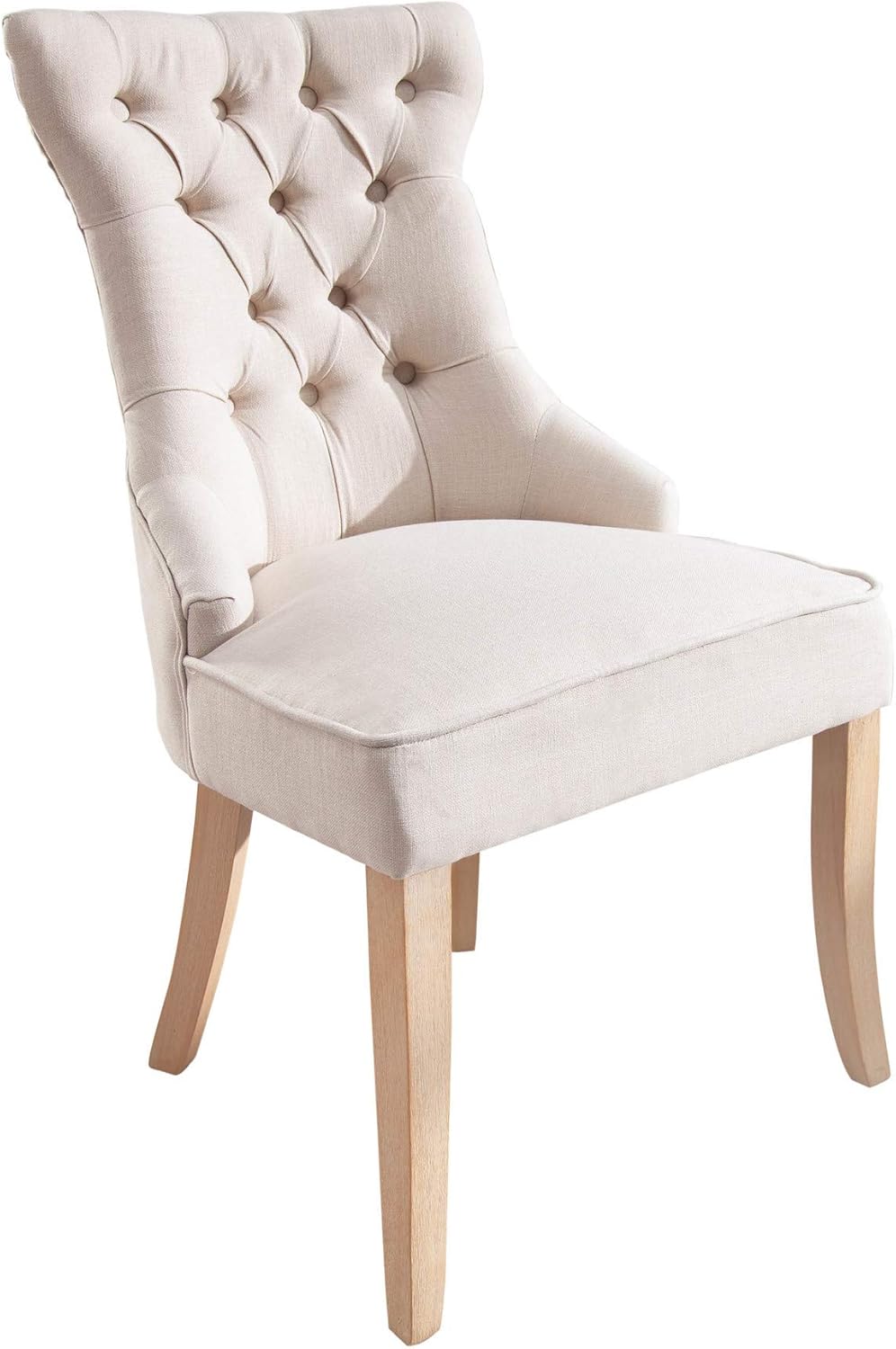 riessambiente.de Eleganter Landhaus Stuhl Castle beige Leinenstoff