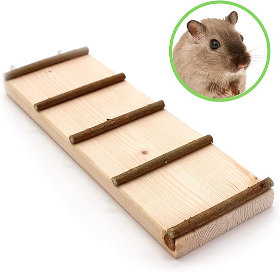 Wooden Hamster Ladder with Natural steps also for Degu, Rat, mouse