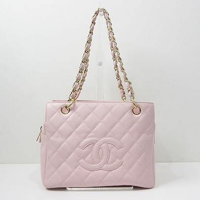 Amazon シャネル Chanel バッグ マトラッセ キャビアスキン チェーンショルダー ハンド トート A ピンク レディース 中古 Chanel ショルダーバッグ