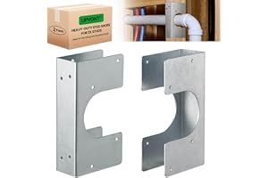 UPVONT Stud Shoes for 2X Studs, 16-Gauge Galvanized Stud Shoes, 6.25" Height, 1.5" Width, Fits Up to 2 3/8" OD Pipes (2 PCS)