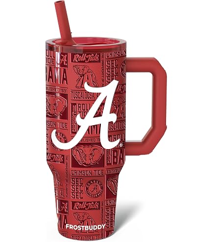 Amazon.com: Magnolia Lane University of Alabama 40 oz Travel Tumbler with  Handle Stainless Steel Insulated Thermos with Handle, Lid and Straw   Unique Decorative Bottle  For Ice Water, Coffee, or Smoothie :