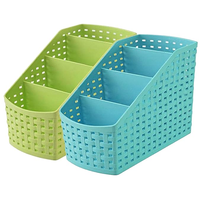 Kuber Industries Compact 2 Piece Plastic Storage Basket (CTKTC5267)