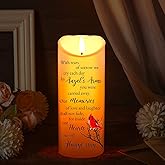 Gerrii Memorial Candles Sympathy Gifts LED Flameless Cardinal Bereavement Candles for Loss of Loved One Sympathy Cardinal Gifts Battery Candle for Prayers(Retro Style)
