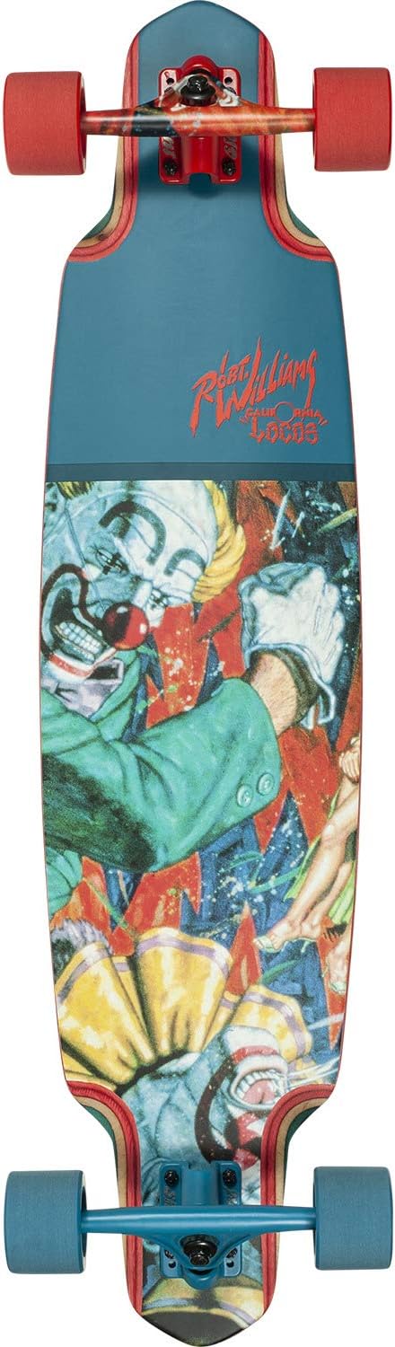 Dusters California Skateboards R. Williams CA Locos Buffons Cobalt Longboard Complete Skateboard - 9.125" x 38"