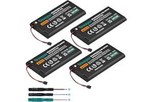 Uwayor Joy Con Battery Replacement, 4 Pack HAC-006 Battery for Nintendo Switch HAC-015 HAC-016 Left & Right Joy-Con Controller, Joycon Replacement Batteries with Tools