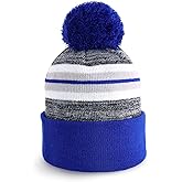CHOK.LIDS Plain Color Stripe Beanies for Men and Women Soft Acrylic Knit Cuffed Beanie Cap Winter Hat Outdoor