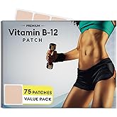 VitaPatch B12 Patch for Energy Plus – 75 Count Pack - B12 Patches – B12 with Methylcobalamin & Guarana