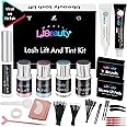 Libeauty Eyelash Lift and Color Kit Brow Lamination with Black Lash Perm Quick Lifting & Voluminous Coloring with Complete Tools DIY Use at Home & Salon Supplies