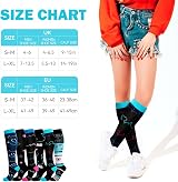 LEOSTEP Compression Socks 6 Pairs Women Men Knee High Flight Running view 2
