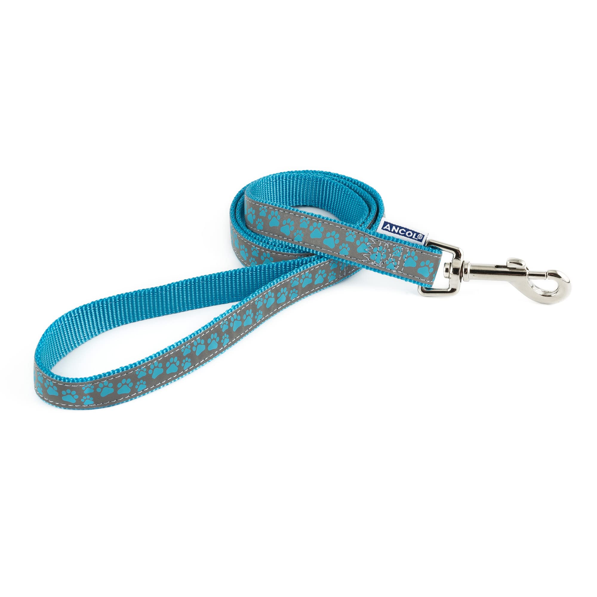 Ancol Patterned Collection Paw Lead Blue 1mx19mm โ image 1