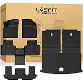 LASFIT Floor Mats for Volkswagen Atlas 2019-2026(Bucket Seat), All-Weather Protection TPE Car Mats 3 Rows Floor Liners & Trunk Mats & Seatback Mats Full Set for VW Atlas Accessories, Black