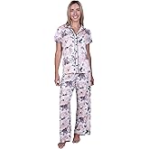 Amanda Blu Women’s 2-Piece Classic Pajama Set | Super Soft Top & Pants Sleep & Loungewear Set | Gifts for Women