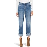 Liverpool Womens Marley Mid-Rise Girlfriend Cuffed Jeans 30" Uncuffed/ 27" Cuffed Inseam