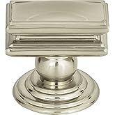 Campaign 1 1/2" Rectangular Cabinet Knob in Brushed Nickel