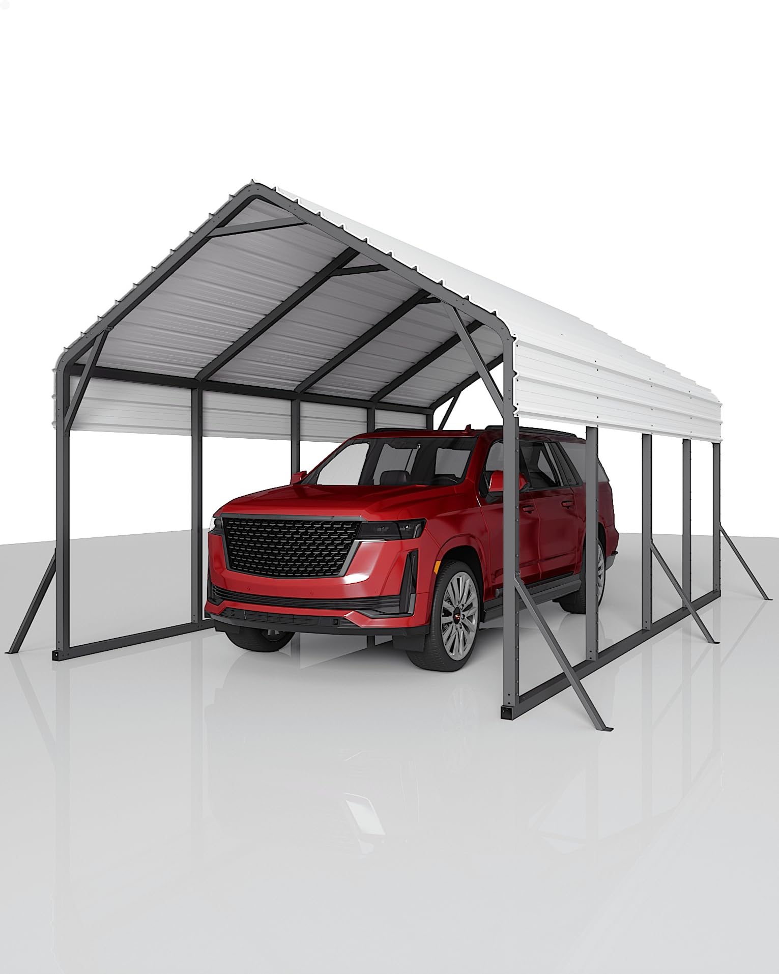 Photo 1 of ***SEE NOTES*** 
Garveelife 13'x21'x11' Oversized Metal Carport, Steel Heavy Duty Carport for All-Weather, Permanent Shelter for Bass Boats, Pickup Trucks, and Tractors, N.W. 660 Lbs