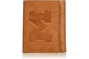Rico Industries NCAA Alabama Crimson Tide Embossed Leather Trifold Wallet, Tan