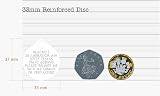 Engraving Studios Deeply Engraved Brass Dog Tag 33mm Round Solid 1.5mm Thick view 2