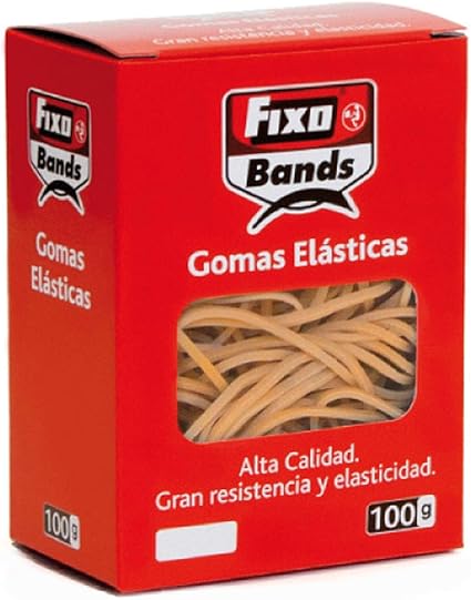 FIXO Caja 100G Gomas Elasticas Nº6, Marrón, 1,5mmx6cm: Amazon.es: Oficina y papelería