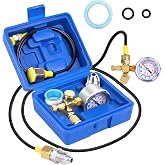 GRYVOZE Hydraulic Breaker Hammer Nitrogen Gas Charging Kit | Pressure Test Kit with 1 Gauge (0-1420 PSI), 1 M10 Male Thread Valve Body, 1 Test Hose, and 1 G5/8 to CGA580 Nitrogen Adapter