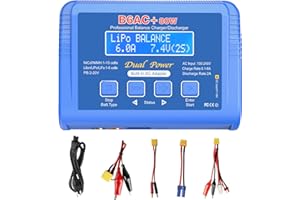 DGHT B6AC 80W Lipo Battery Balance Charger 6A Discharger, RC Hobby LiPo/Li-ion/Life NiMH/NiCd Digital Battery Balance Charger with AC Power Supply