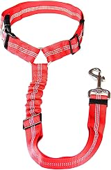 GoBuyer Dog Car Headrest Seat Belt 2 Pack Adjustable Nylon Anti Shock Red view 3