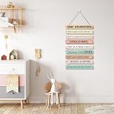 HPNIUB Rainbow Inspirational Wall Art Daily Affirmations Wood Sign Decor view 4